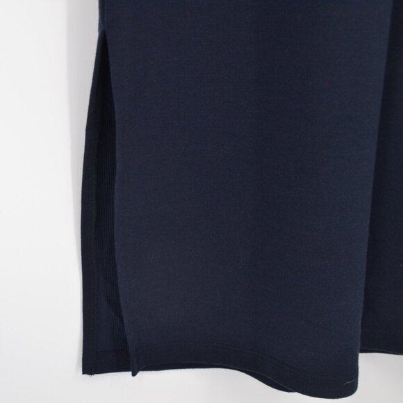 Socialite Cinched Waist V-Neck Sleeveless Midi Dress in Navy Blue Women's S - Picture 4 of 6